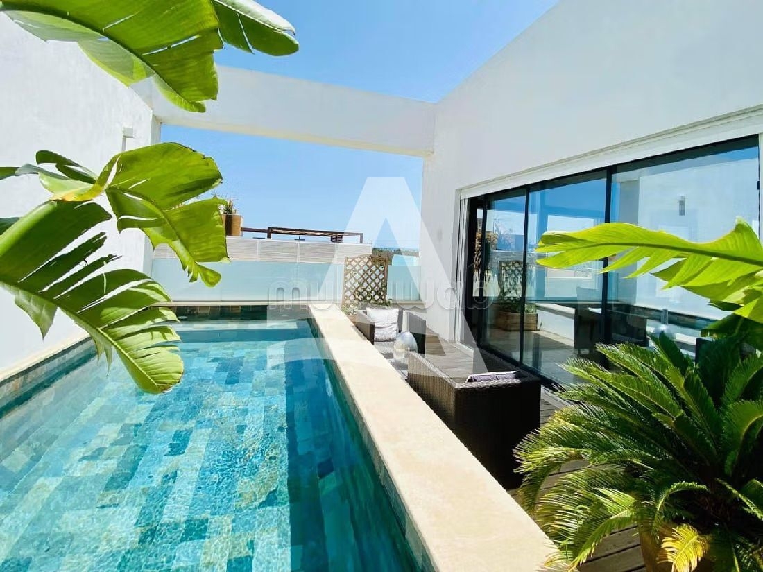 Location d'un penthouse avec piscine à Gammarth image 9